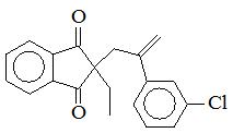 2-[2-(3-Chlorophenyl)-2-propen-1-yl]-2-ethyl-1H-indene-1,3(2H)-dione；
CPED